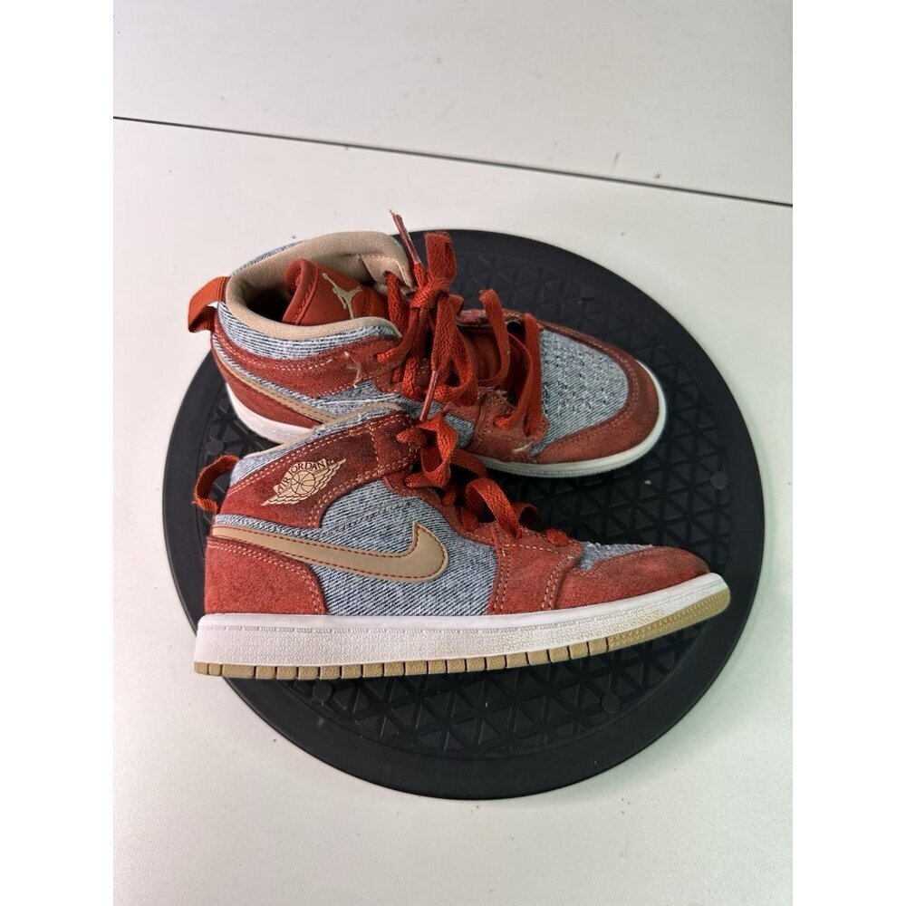 Air Jordan 1 Mid Denim Red Sz 13c DM4383-600 - Picture 9 of 16